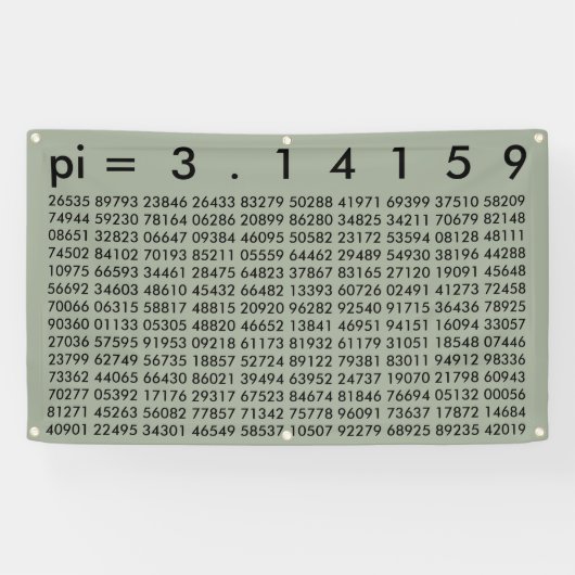 pi= 3.14159の数学の数学科学pi日ディジット 横断幕 (横)
