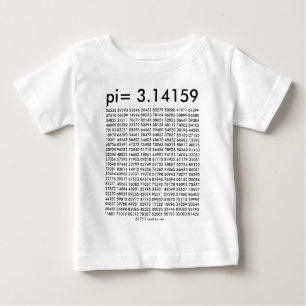 pi = 3.14159以降、数式ファッションpi Day Digits ベビーTシャツ