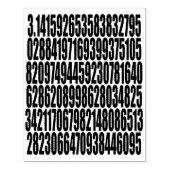 pi= 3.14159数学サイエンス118桁Pi日 ラバースタンプ (インプリント)