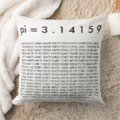 pi= 3.14159白黒数学サイエンスpi日の桁数 クッション (ブランケット)