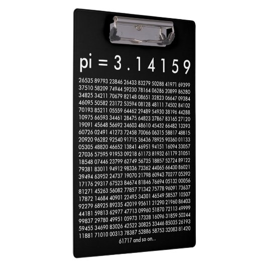 pi= 3.14159白黒数学サイエンスpi日の桁数 クリップボード (右)