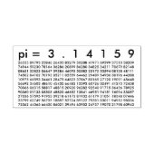pi= 3.14159白黒数学サイエンスpi日の桁数 セルフインキングスタンプ (デザイン)