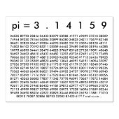 pi= 3.14159白黒数学サイエンスpi日の桁数 ラバースタンプ (インプリント)