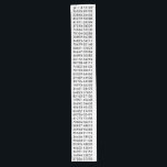 pi= 3.14159白黒数学サイエンスpi日の桁数 ロングテーブルランナー<br><div class="desc">pi= 3.14159白黒数理何日数表ランナおもしろいー</div>