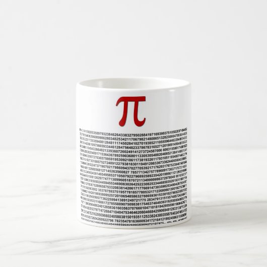 Pi = 3.141592653589等等…ものは何でも! コーヒーマグカップ (中央)