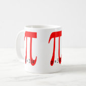 pi = 3,14159265 コーヒーマグカップ (正面左)