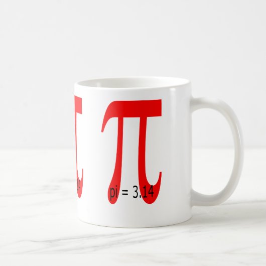 pi = 3,14159265 コーヒーマグカップ (右)