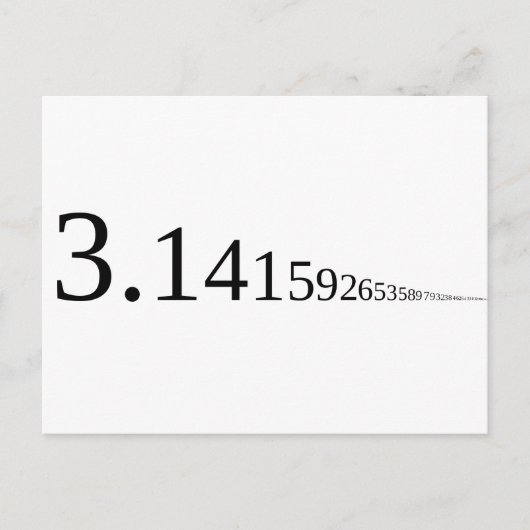 Pi - 3.14... ポストカード (正面)