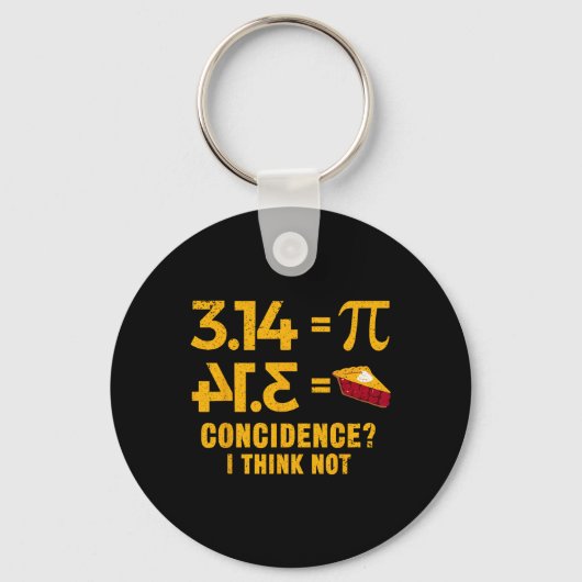 Pi 3 14 =円の一致Iは算数パ考えンではない キーホルダー (正面)