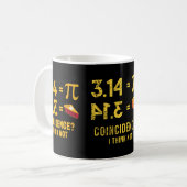 Pi 3 14 =円の一致Iは算数パ考えンではない コーヒーマグカップ (正面左)
