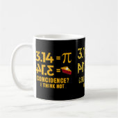 Pi 3 14 =円の一致Iは算数パ考えンではない コーヒーマグカップ (左)