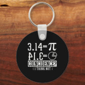 Pi 3.14 Math Happy 14th March誕生日一致 キーホルダー (正面)