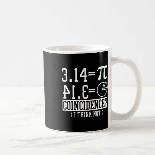Pi 3.14 Math Happy 14th March誕生日一致 コーヒーマグカップ (右)