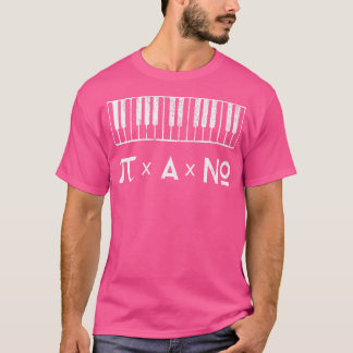 Pi A No Music Design - Funny Piano Tシャツ