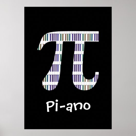 Pi-ano ～算数おもしろい曲ギークポスターのバリエーション ポスター (正面)