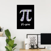 Pi-ano ～算数おもしろい曲ギークポスターのバリエーション ポスター (ホームオフィス)