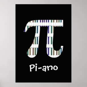 Pi-ano ~算数おもしろい曲ギークポスター ポスター