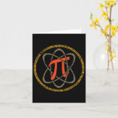 Pi Atom - Pi DayとMath Lover Gift カード (黄色い花)