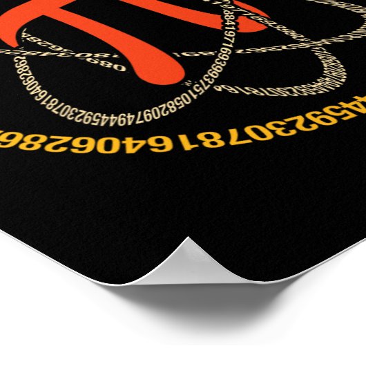 Pi Atom - Pi DayとMath Lover Gift ポスター (角)