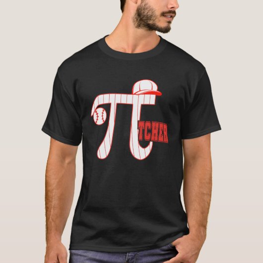 Pi  Baseball Pitcher  3 14 Pi Day Math Science & S Tシャツ (正面)