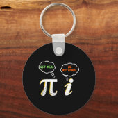 Pi Be Rational Get 実在 – 数学先生- Math Humo キーホルダー (正面)