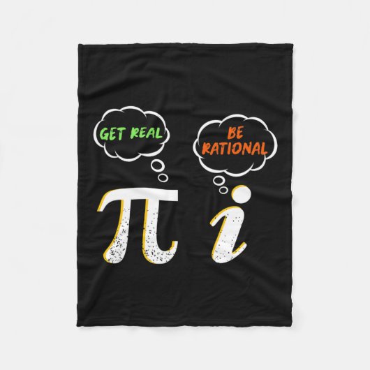 Pi Be Rational Get 実在 – 数学先生- Math Humo フリースブランケット (正面)