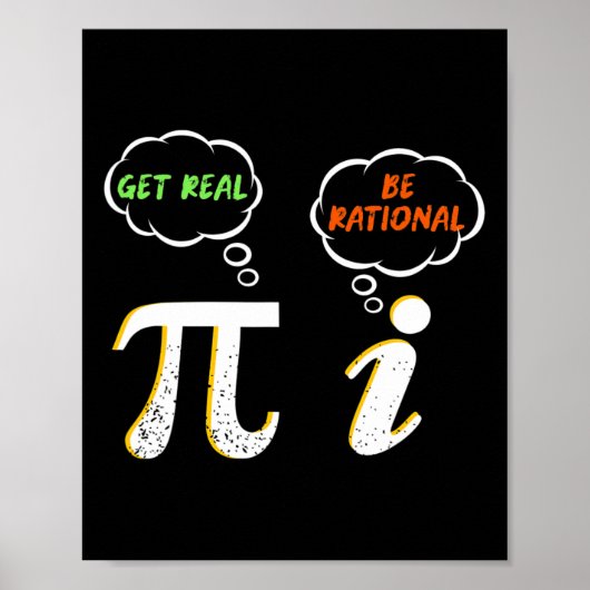 Pi Be Rational Get 実在 – 数学先生- Math Humo ポスター (正面)