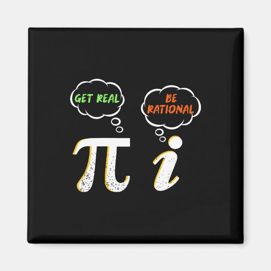 Pi Be Rational Get 実在 – 数学先生- Math Humo マグネット (正面)