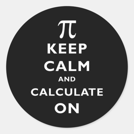 Pi Calm保とPi Day 314算数おたく ラウンドシール (正面)