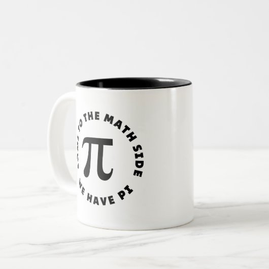 PI  Come to the math side we have pi ツートーンマグカップ (正面左)