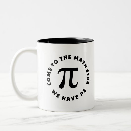 PI  Come to the math side we have pi ツートーンマグカップ (左)