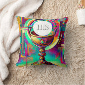 PI CommunionホストおよびChalice表現主義効果 クッション (ブランケット)