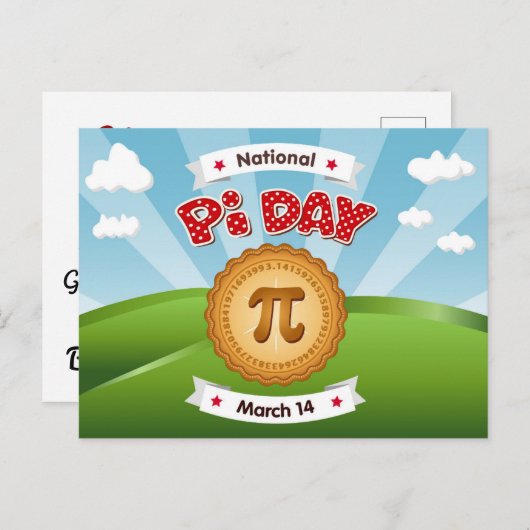 Pi Dayの投稿 ポストカード (正面/裏面)