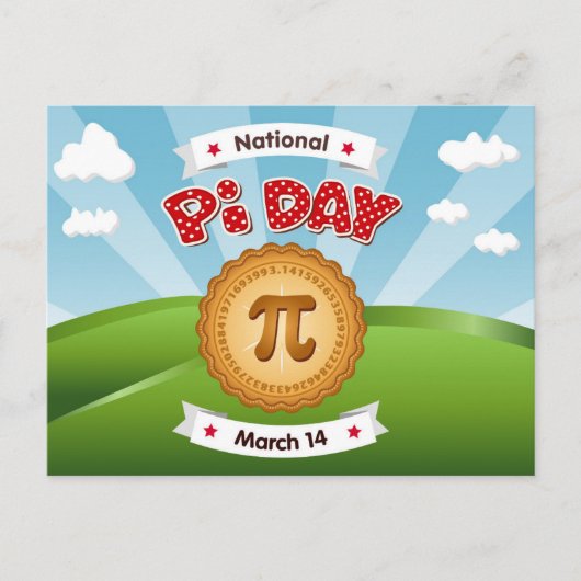Pi Dayの投稿 ポストカード (正面)