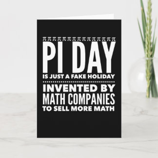 Pi Dayはフェイクホリデー-数学 カード