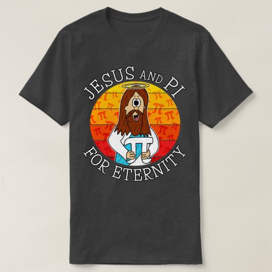 Pi Dayイエス・キリスト教数学者おもしろい数学 Tシャツ (デザイン正面)