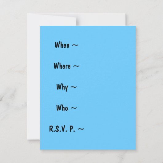 Pi Dayコーヒー&Pi招待状カスタマイズ~ 招待状 (裏面)