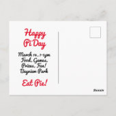 Pi Dayソーシャルポストカード ポストカード (裏面)