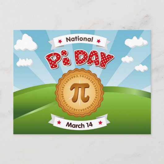 Pi Dayソーシャルポストカード ポストカード (正面)