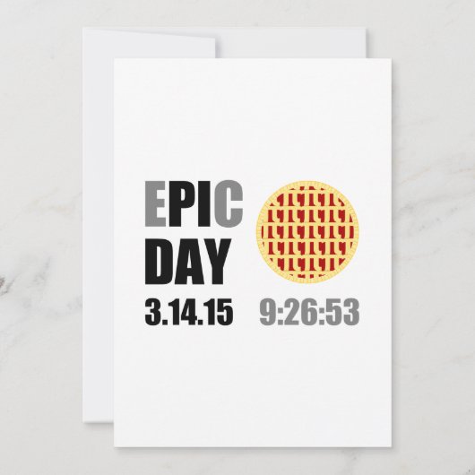 Pi Dayパーティの招待状カード – E*PI*C DAY 2015 招待状 (裏面)
