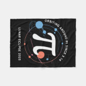 Pi Day月食2025宇宙数学 フリースブランケット (正面(横))