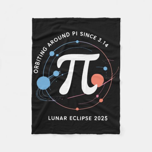 Pi Day月食2025宇宙数学 フリースブランケット (正面)