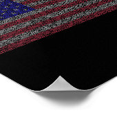 Pi Day米国国旗の数学3.14 3月14日 ポスター (角)