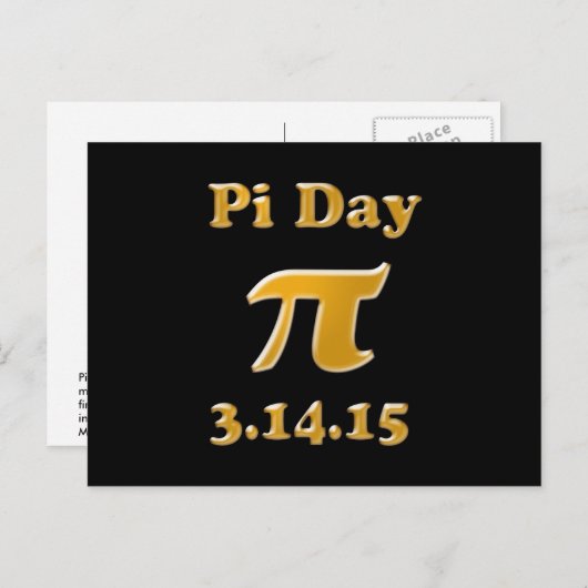 Pi Day 2015はがき ポストカード (正面/裏面)