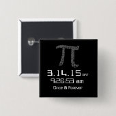 Pi Day 2015年3月カスタムデザインボタン 缶バッジ (正面&裏面)