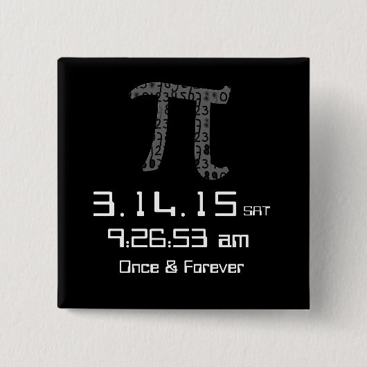 Pi Day 2015年3月カスタムデザインボタン 缶バッジ (正面)