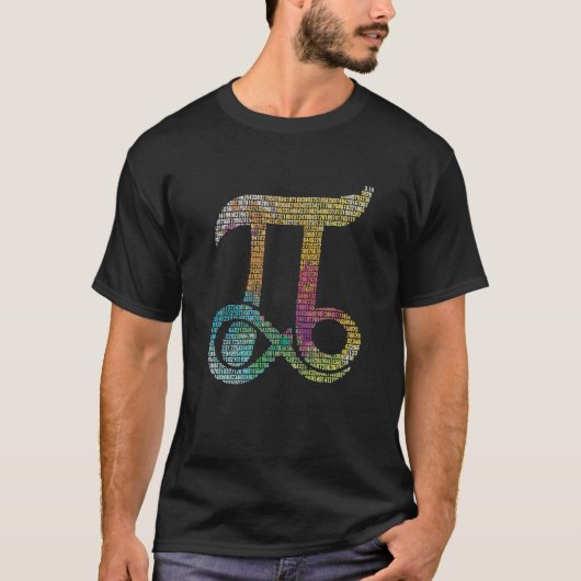 Pi Day 2021 Infinity おもしろい Math先生スクールGif Tシャツ (正面)
