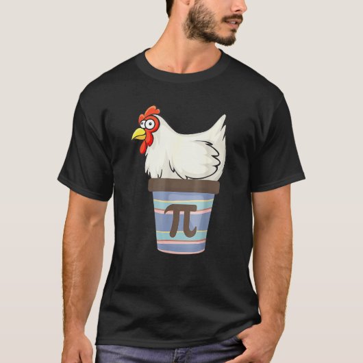 Pi Day 2022 数学 数学 チキンポットパイ アウトフ Tシャツ (正面)