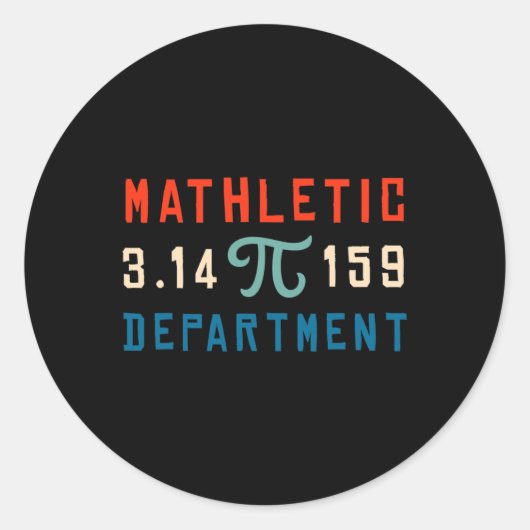 Pi Day 2025 Math Lover Mathematics Mathletic Depar ラウンドシール (正面)