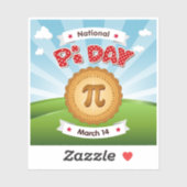 Pi Day, 3月14日ビニールステッカー シール (シート)